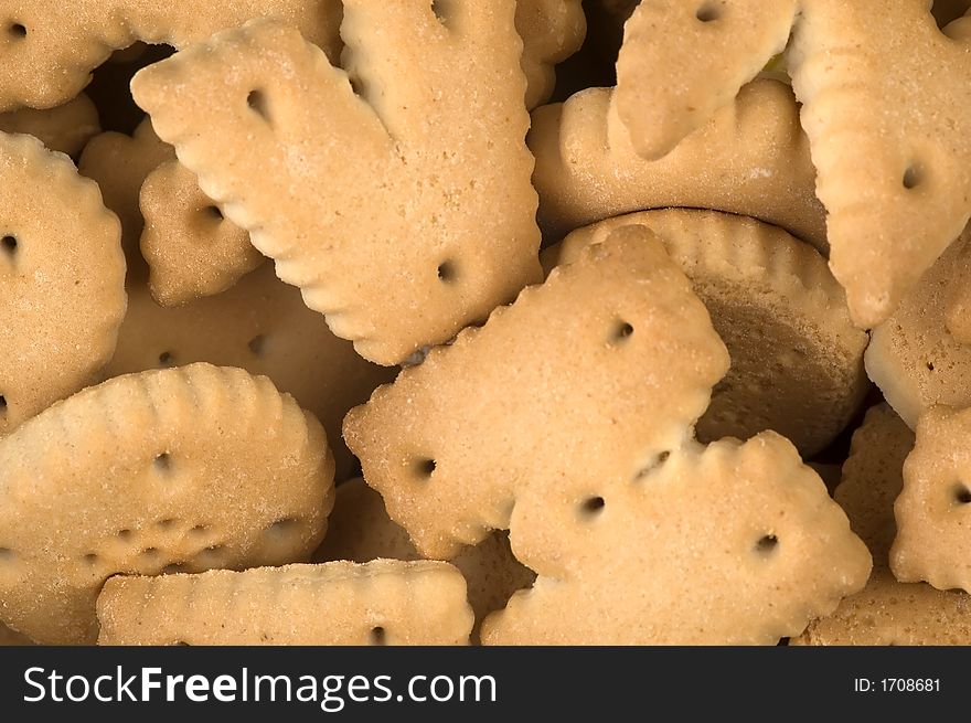 Letter cookies forming a background