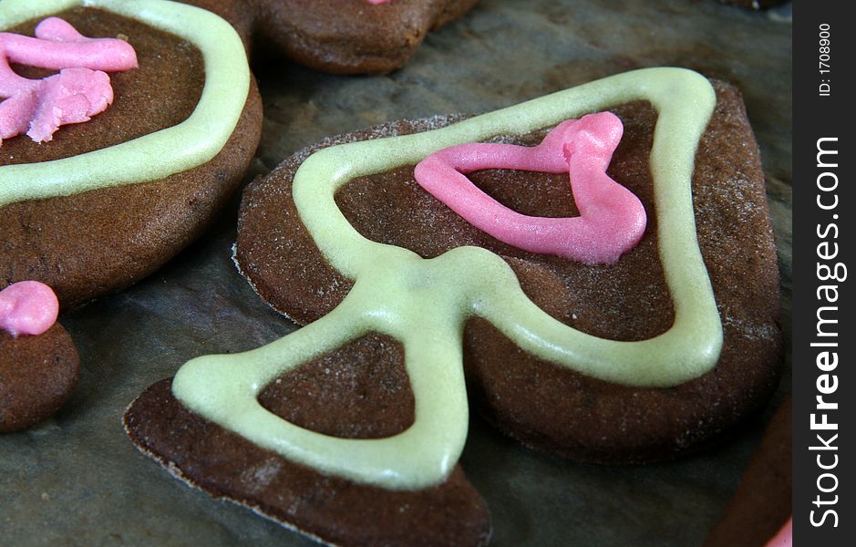 Sweet christmas shapes gingerbread cookies