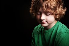Pensive Young Boy Stock Photography Pensive Young Boy Stock Photography