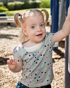Blonde Girl At Playground Stock Photography