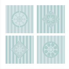 Set Of 4 Winter Backgrounds Stock Image Set Of 4 Winter Backgrounds Stock Image