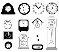 Set Of Clocks Stock Photos Set Of Clocks Stock Photos