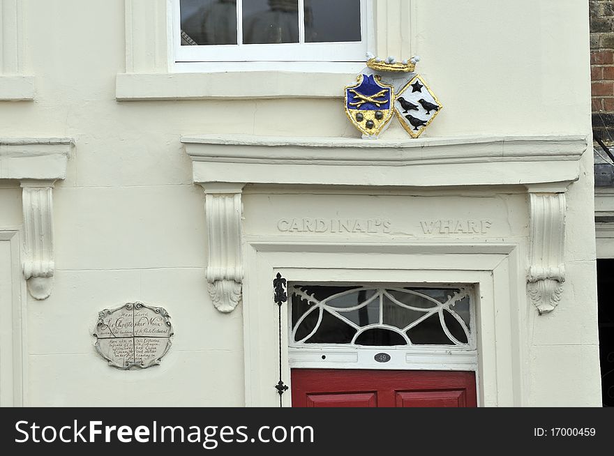 Christopher Wrenâ€™s house on Bankside by the River Thames, London