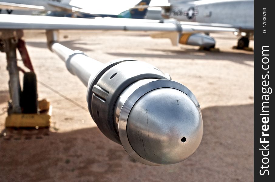 Detail of fighter refueling boom