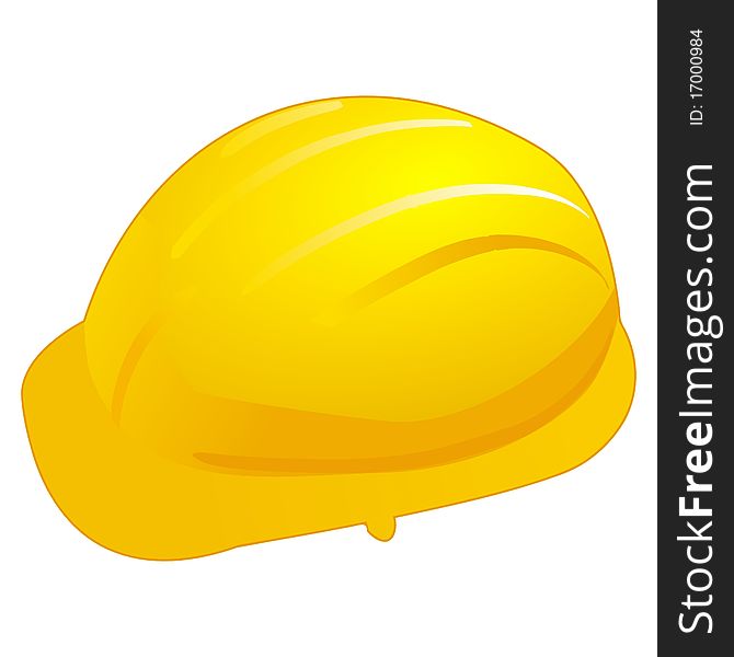 Vector colored illustration of work helmet