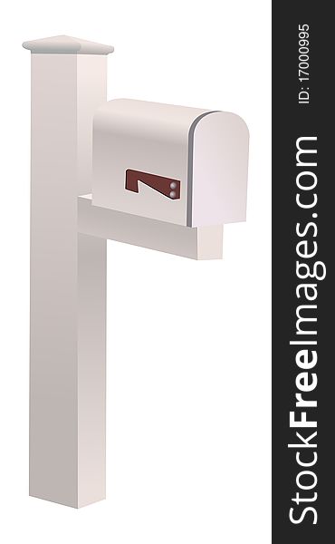 Vector colored illustration of mailbox