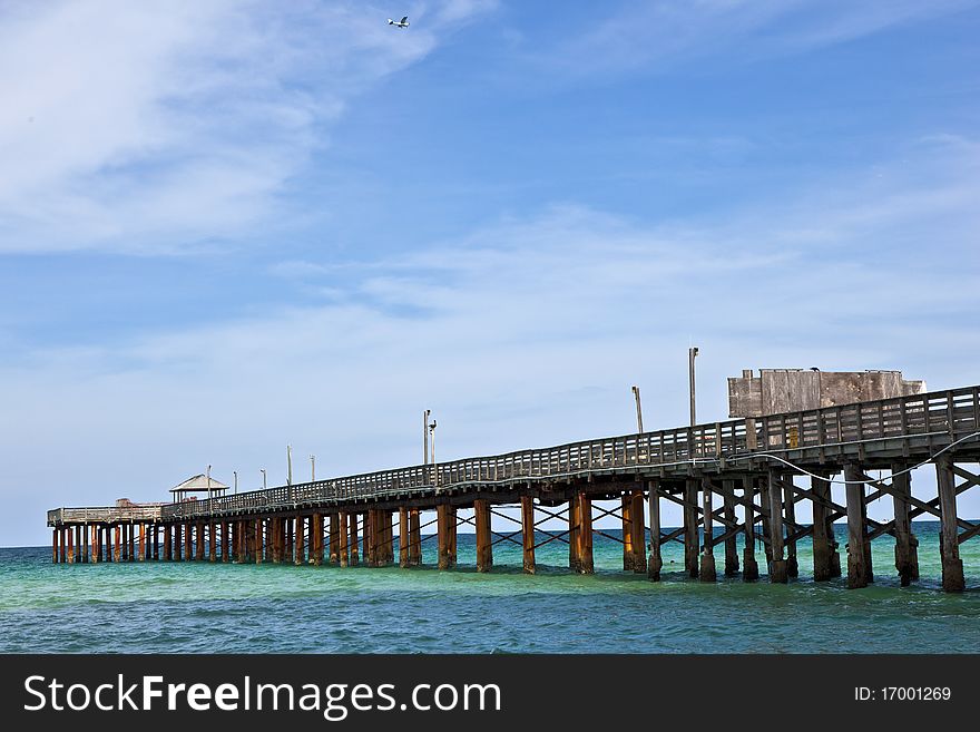 Pier on a beach in Miami