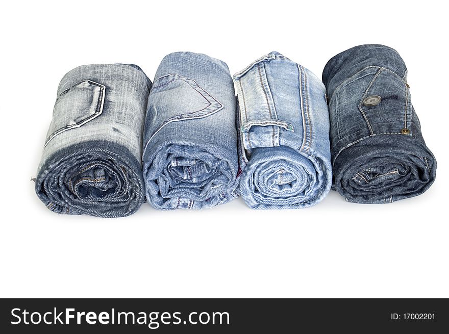 Heap Rolls Of Jeans