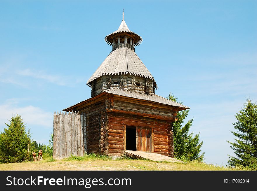 Old wooden church in Russia