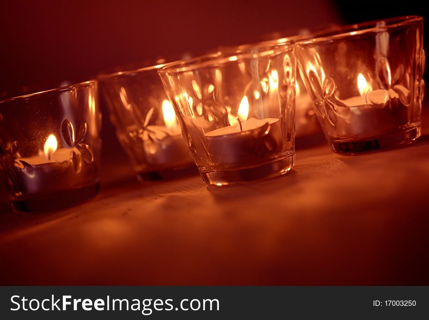 Candles On A Blurred Background