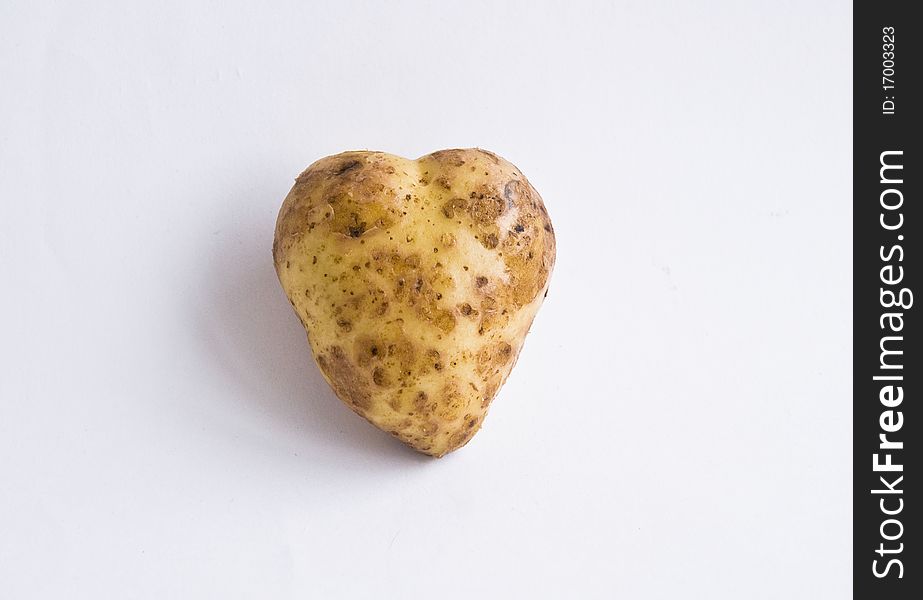 Potato  in the form of hearts