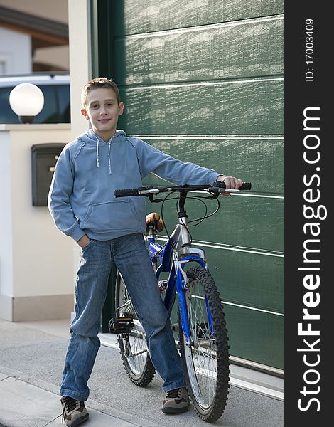 Little Boy With Bike