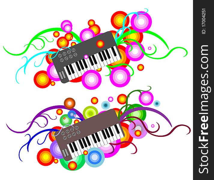 Funky Abstract  Music Keyboard