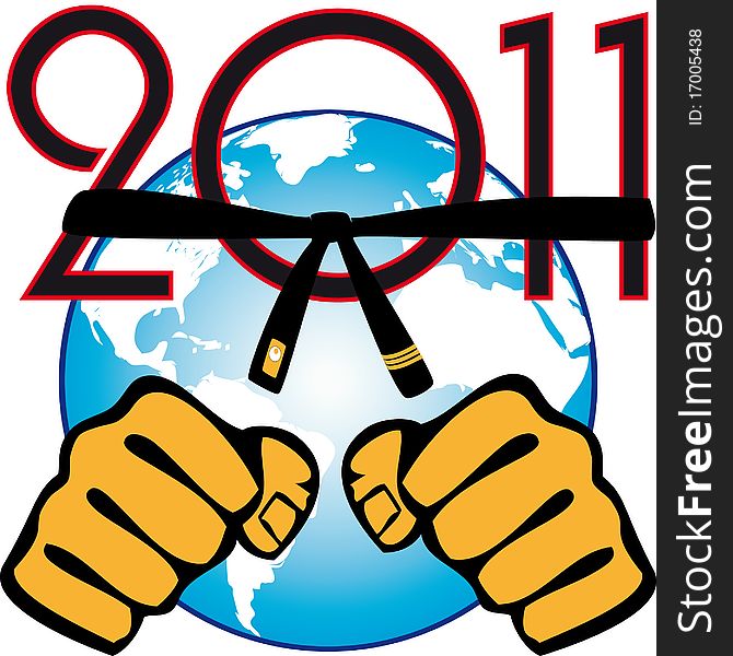 Original Symbol Martial arts two fists. Calendar 2011. Original Symbol Martial arts two fists. Calendar 2011