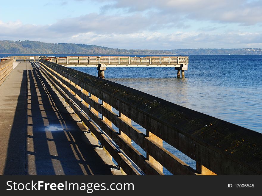 Fishing pier at a city park