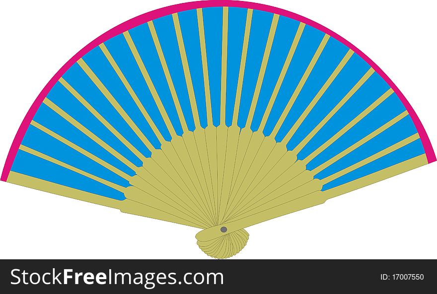 Stylish fan. Means from closeness