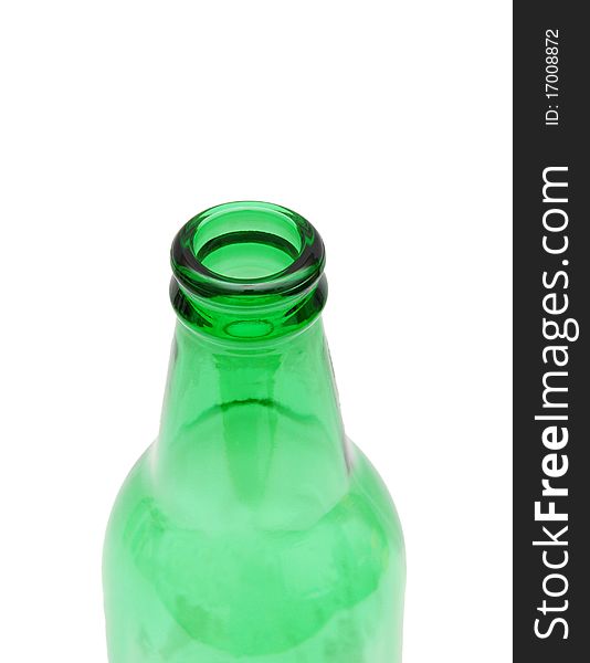 The green eco bottle isolated white