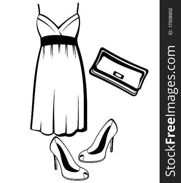Set of woman clothes and accessories. Ð° Ð¼ÑƒÑÐµÑˆÐº illustration. Set of woman clothes and accessories. Ð° Ð¼ÑƒÑÐµÑˆÐº illustration