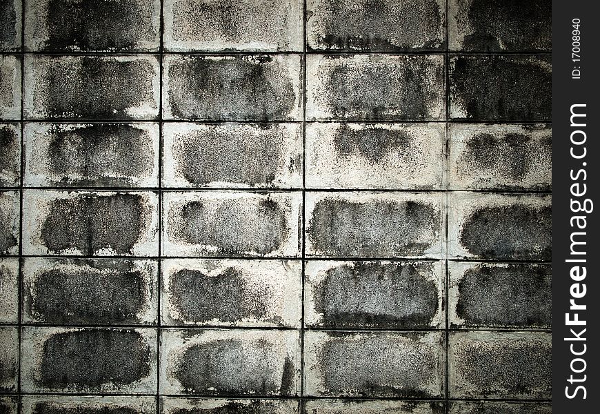 Texture of dirty brick block wall background