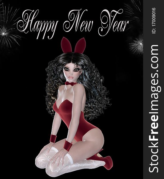 Happy New Year greeting card or background