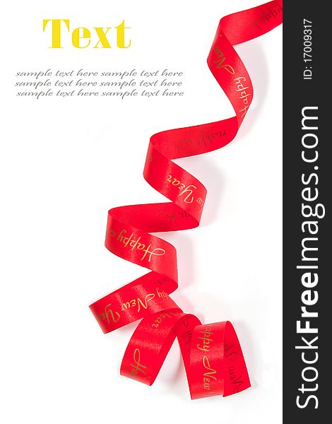 Curling Red Ribbon