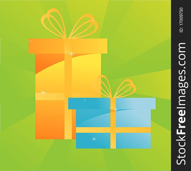 Colorful birthday background with presents. Colorful birthday background with presents