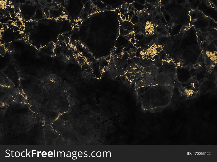 Black and gold marble texture design for cover book or brochure, poster, wallpaper background or realistic business and design art