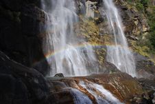Rainbow On Waterfall Stock Photography