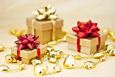 Golden Heart Chain. Royalty Free Stock Photo Golden Heart Chain. Royalty Free Stock Photo