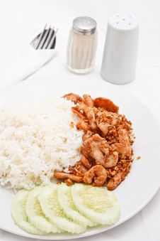 Thai Style Food, Pork Wiht Crunchy Garlic Stock Photography Thai Style Food, Pork Wiht Crunchy Garlic Stock Photography
