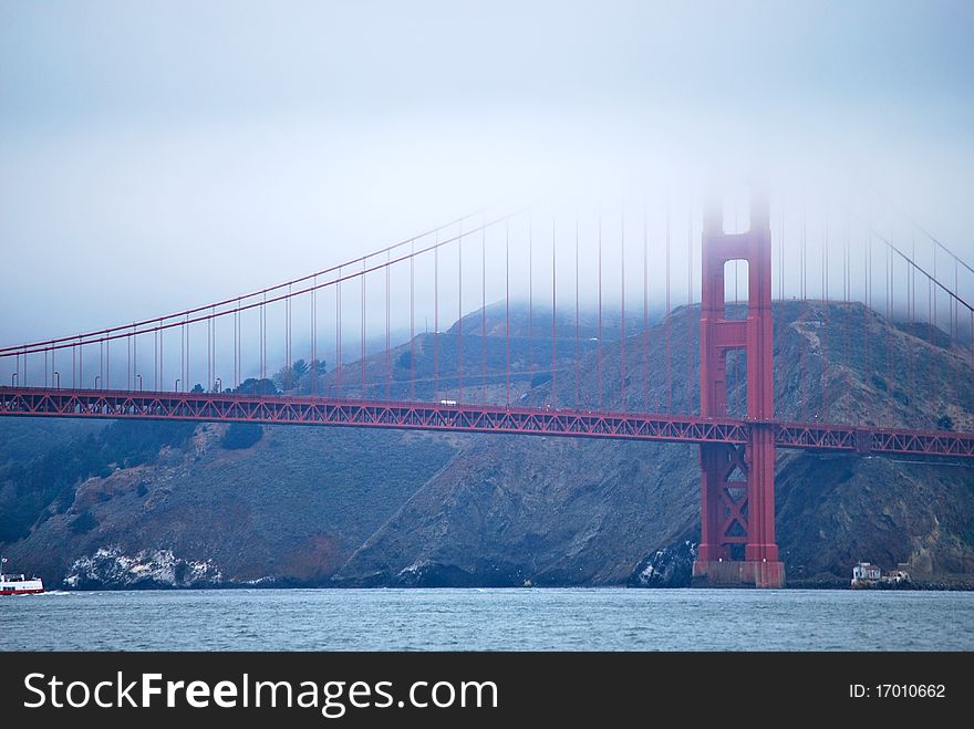 San Francisco bay and the bridge. San Francisco bay and the bridge