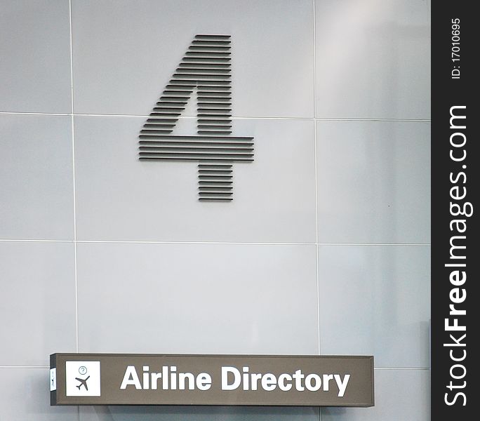 Details of the inside of an airport