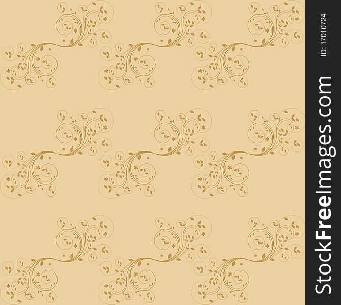 Seamless wallpaper of classic floral pattern
