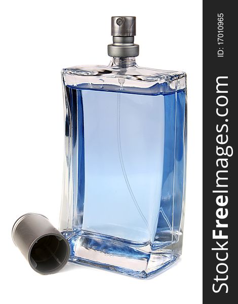 Small bottle with a perfume liquid