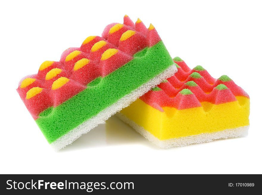 Sponges for washing and taking away on kitchen