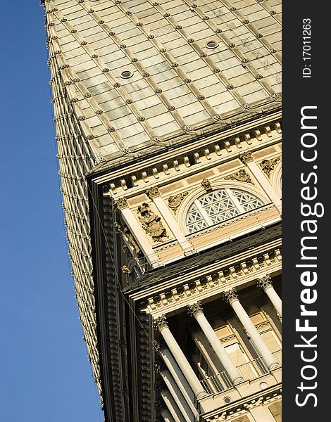 Details of the dome of the Mole Antonelliana in Turin. Details of the dome of the Mole Antonelliana in Turin