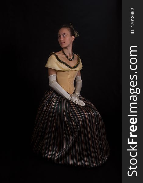 Girl In Nineteenth Century Dress