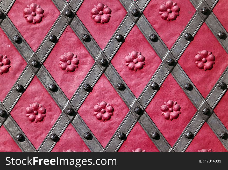 Detail of the pattern on door. Detail of the pattern on door