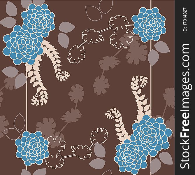 Retro colored stylized floral seamless pattern. Retro colored stylized floral seamless pattern