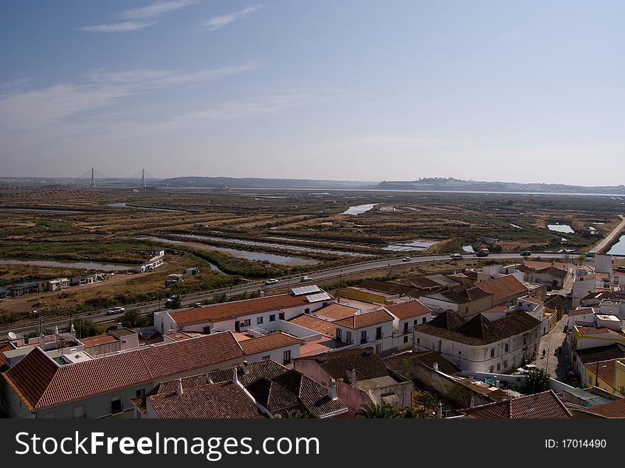 View on old portugal city, Castro Marim, Portugal