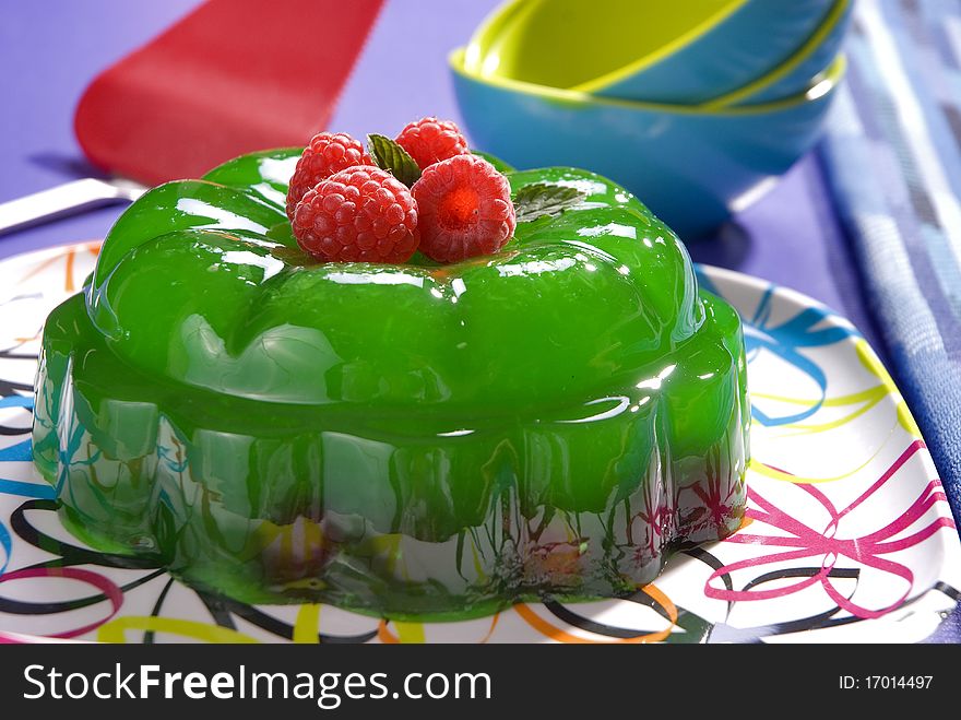 Jelly dessert for a party. Jelly dessert for a party