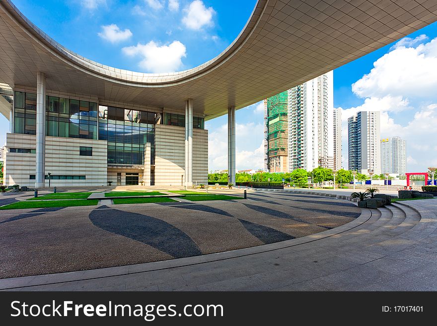 Modern office building of financial center in shanghai china.