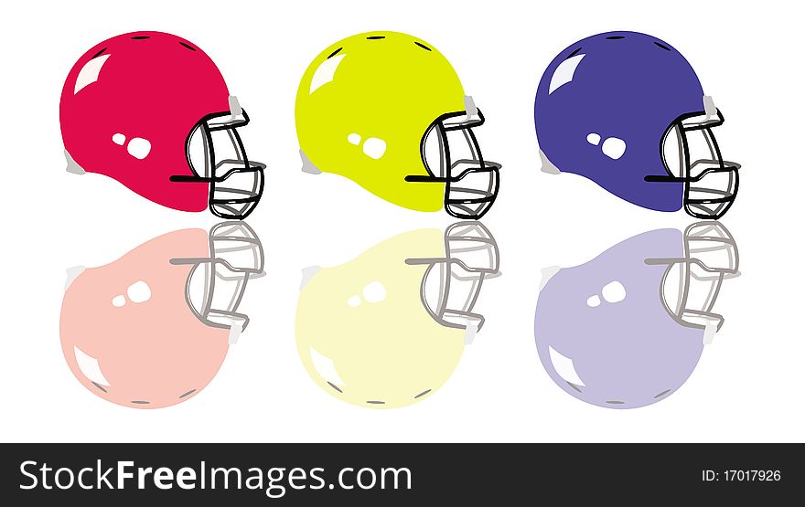 American football helmets