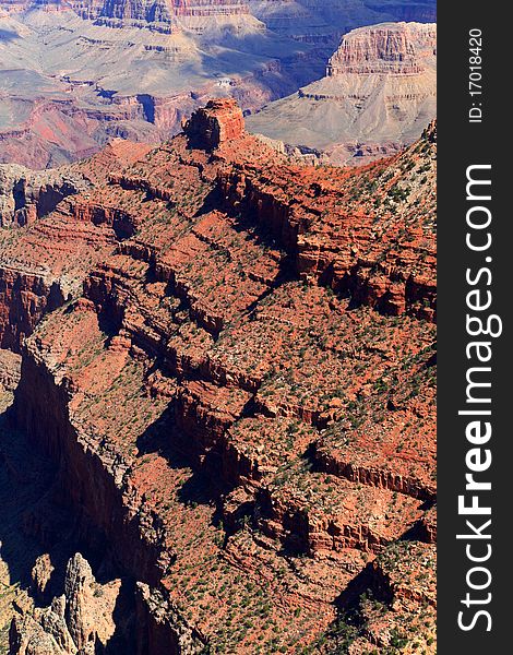 View of the Grand Canyon from the top of the South Rim. Arizona, U.S.A.