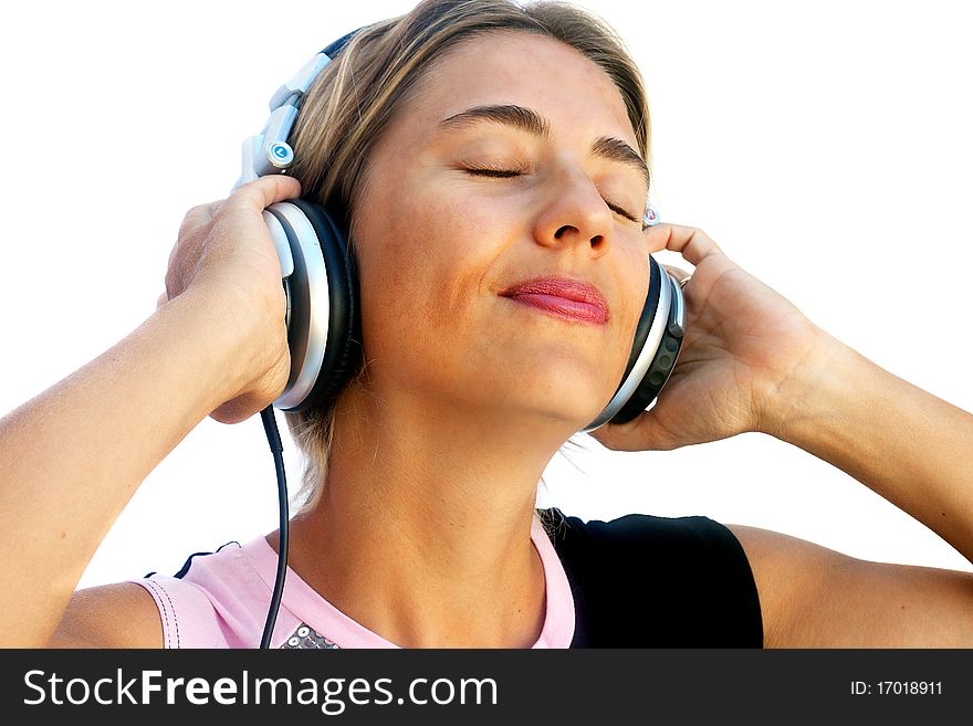 Young Woman Listening To Music