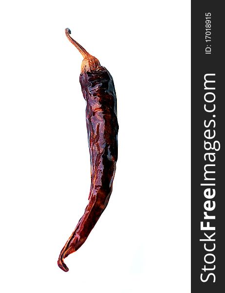 Dried hot chili isolated on white background. Dried hot chili isolated on white background