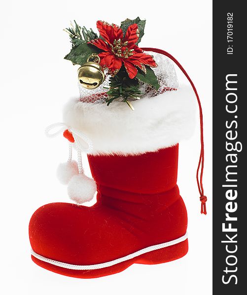 Still life of Christmas boot