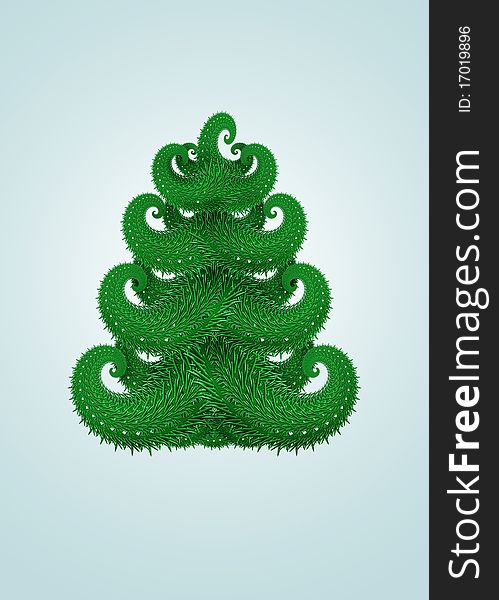 Abstract Green Christmas Tree