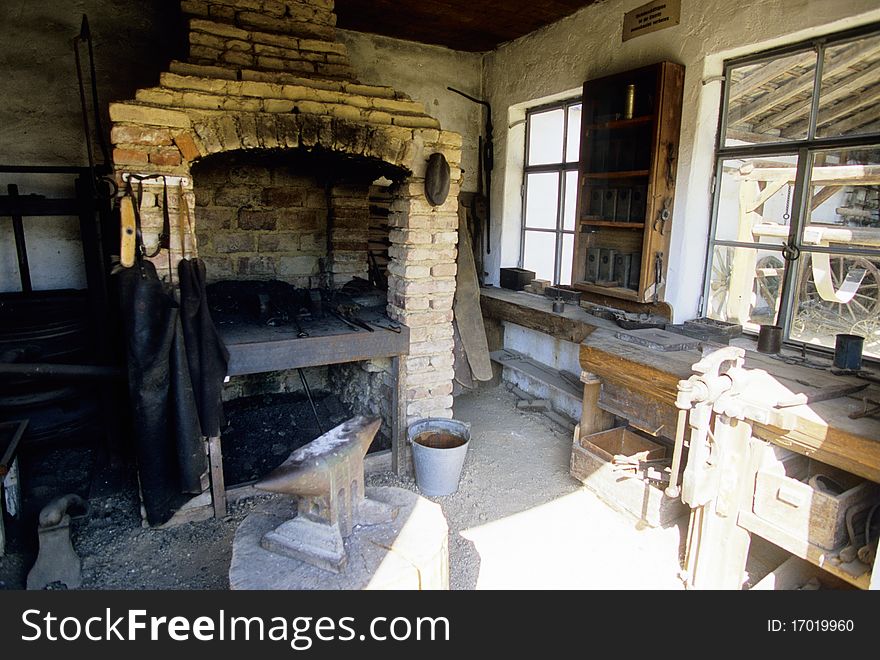 Old Workshop and Blacksmith in moenchheim.