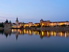 Riverbank On Sunset Royalty Free Stock Photos Riverbank On Sunset Royalty Free Stock Photos